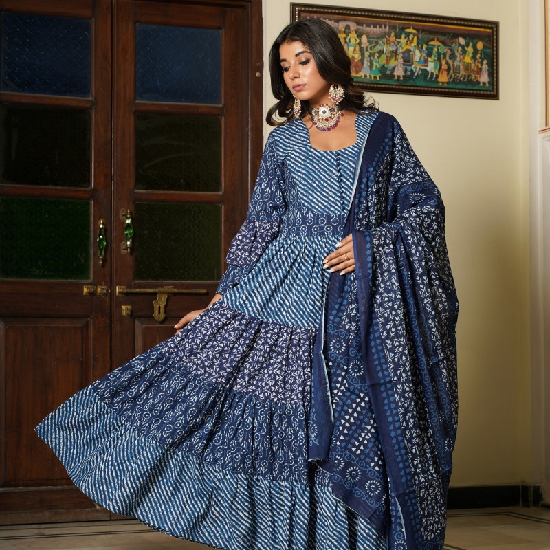 Geather Gown With Duppta